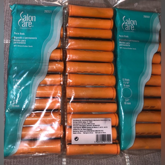 3 packs of Salon Care Professional perming rods for hair. NEW - Picture 2 of 5